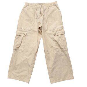 Levi's SilverTab Khakis Cargo Pants Mens 30x32 (Fits 30x27) Baggy Beige VTG 90s